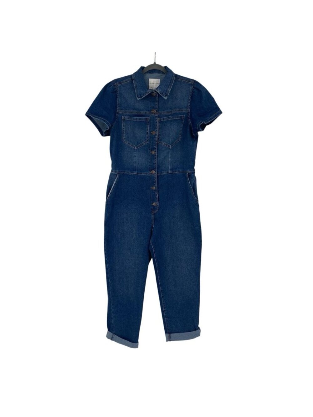 Celebrity Pink Woman’s Size Large Blue Denim Jumpsuit Relaxed